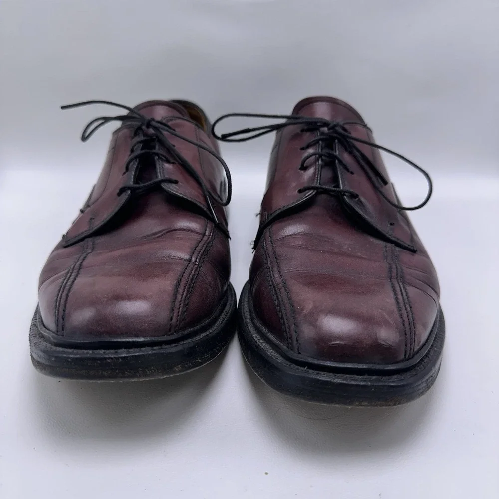 Allen Edmonds Hillcrest Mens‎ Size 10 D Burgundy Brown Leather Dress Shoes